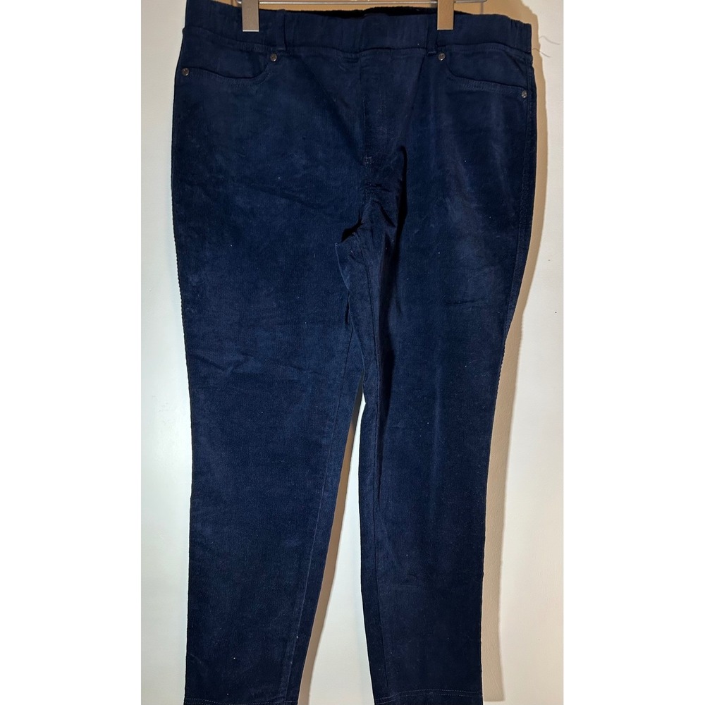 Talbots‎ Womens Pull On Jegging Corduroy Pants Navy Blue Petite 16P